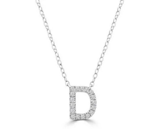 9K WHITE GOLD 'D' 0.09 HI I1 DIAMOND NECKLACE 40+5cm