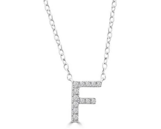 9K WHITE GOLD 'F' 0.06 HI I1 DIAMOND NECKLACE 40+5cm