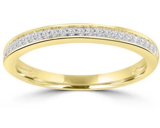 9K Yellow GOLD 0.15CT HI I1 DIAMOND RING