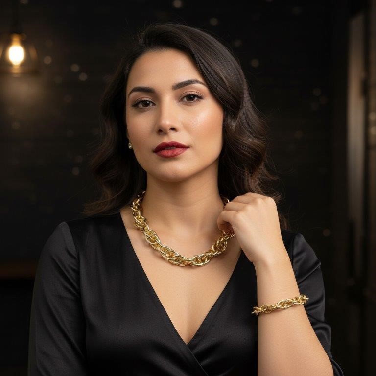 18KGold-filled/Italy Stamped Set   Solid Heavy Yellow Gold Filled  Chain