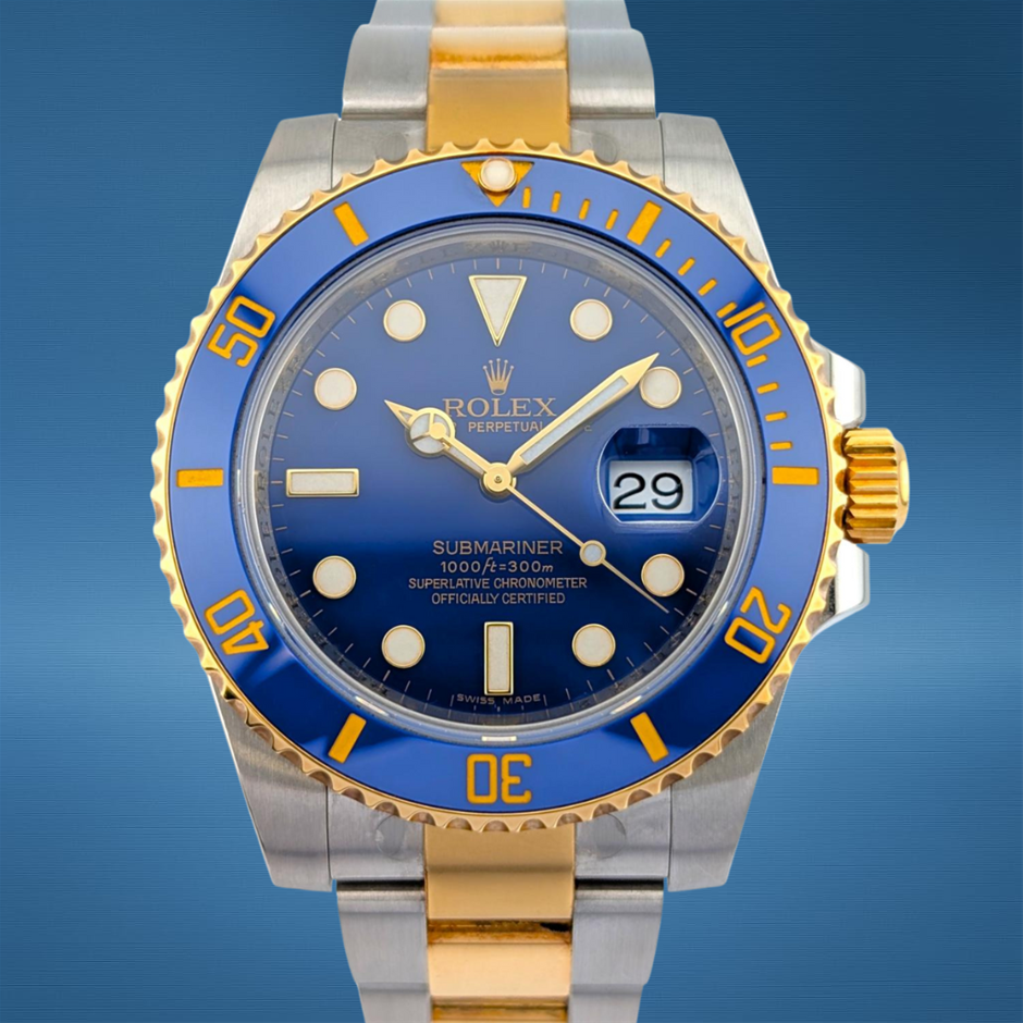 Rolex 116613LB Submariner Date Two-Tone Bluesy 40mm BxP