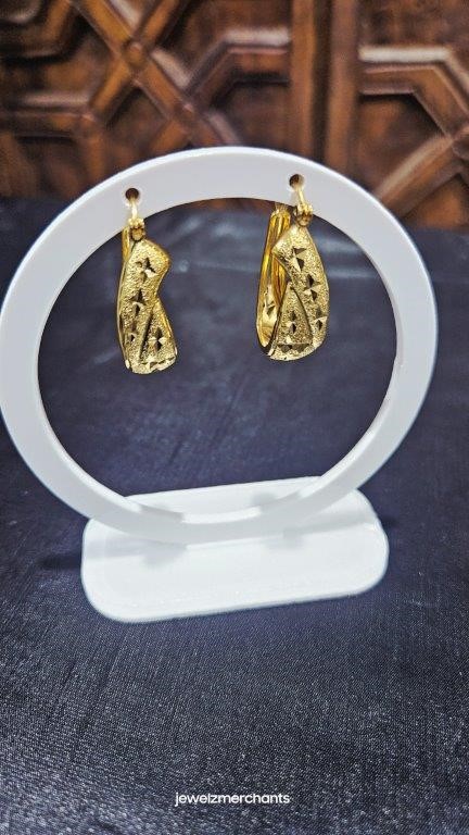 18KGoldFilled/Italy Solid Earring -(Stamped 18K/Italy)-Warranty Quality