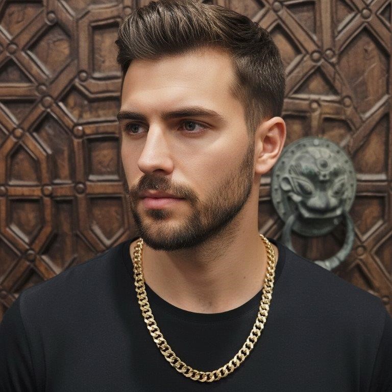 18KGold-filled/Italy Stamped  Gold Filled Cuban  Chain -60cm