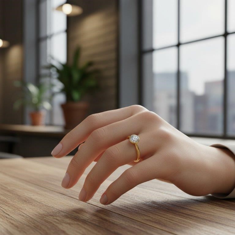 18KGF/Italy Solid Yellow Gold Filled Ring -(stamped)-Warranty Quality-7US