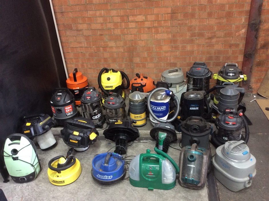 Mixed Brands Wet And Dry Vacuum Cleaners + Carpet Extractors + Commercial V