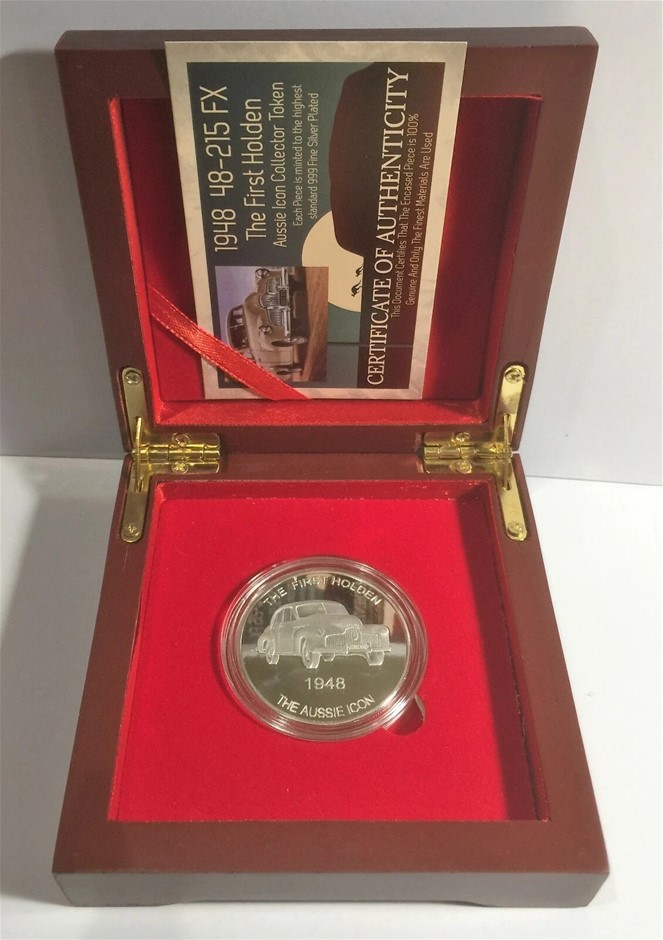 1 OZ 1948-215 FX, The First Holden Coin/token Finished in 999 Fine