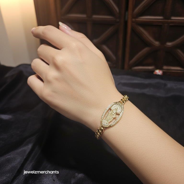 14k/Italy stamped Yellow Gold Filled Bracelet -18cm