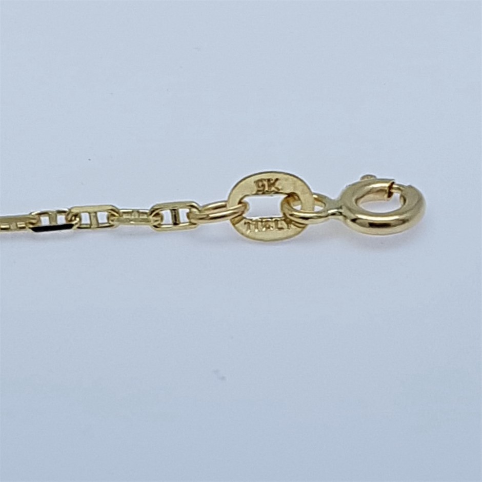 Genuine Italian 9 Karat yellow Gold 80 cm chain necklace(FPD-40)