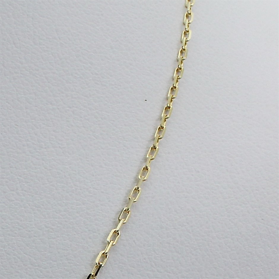 Genuine Italian 9 Karat yellow Gold 55 cm chain necklace(FD035)