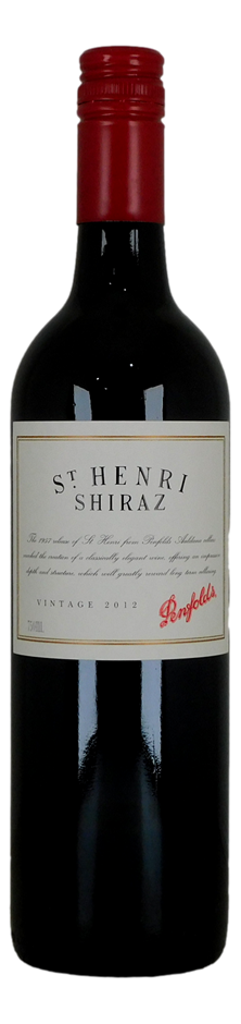 Penfolds St Henri Shiraz 2012 (1x 750mL), SA. Screwcap closure.