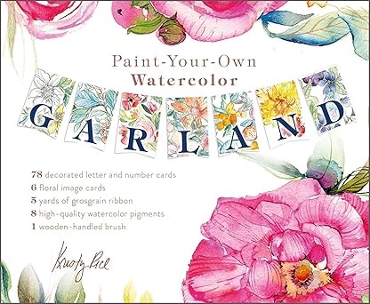 Paint-Your-Own Watercolor Garland: Illustrations by Kristy Rice Product Bun
