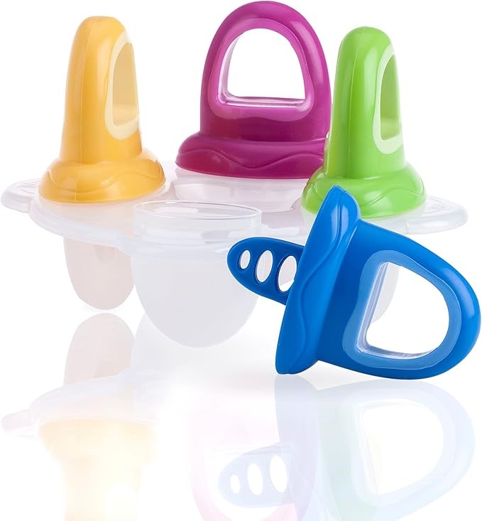 Nuby Garden Fresh Fruitsicle Baby Popsicle Molds - Teething Ice Pop Tray -