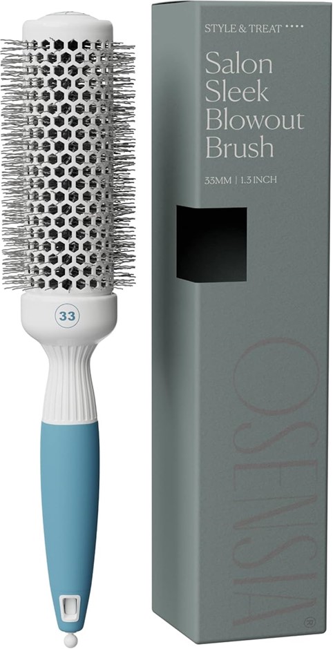 Professional Round Brush for Blow Drying - Small Ceramic Ionic Thermal Barr