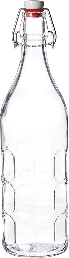 Bormioli Rocco Moresca Bottle, 33.75 oz, Clear, Twin. NB: Missing cap.