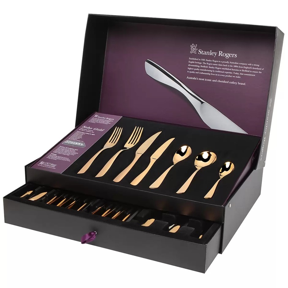 STANLEY ROGERS Soho Golden Cutlery Set 56 Piece