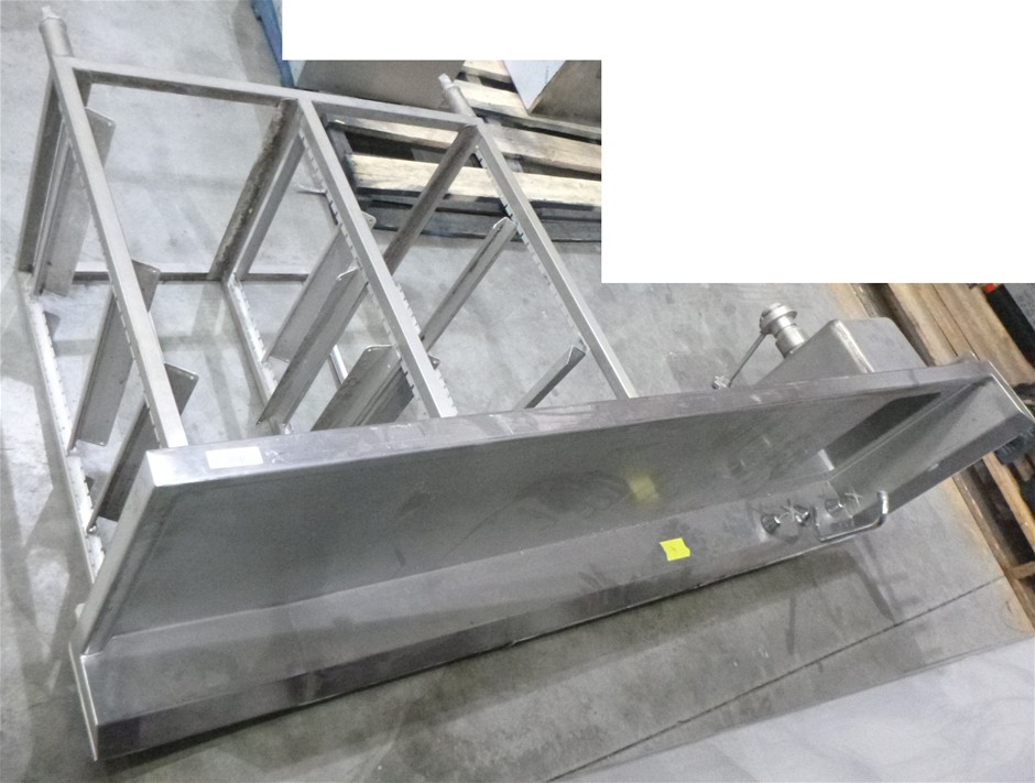 Stainless Steel Bench With Single Sink + Rack