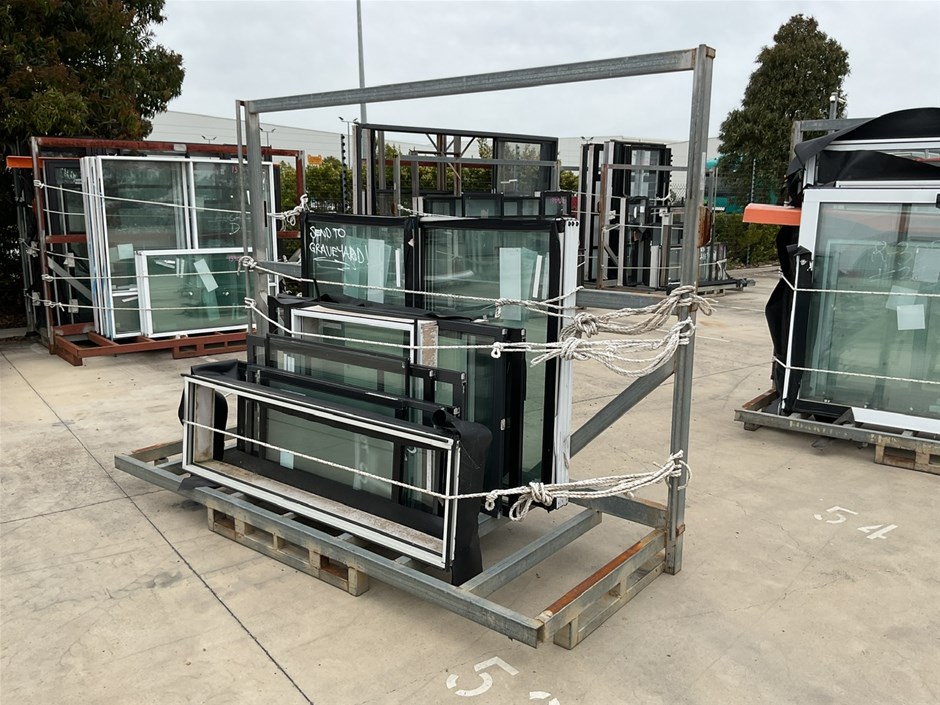 Assorted Alloy Windows / Window Frames x 19