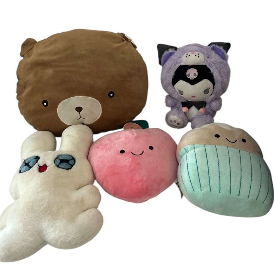 5x Assorted Plush Toys