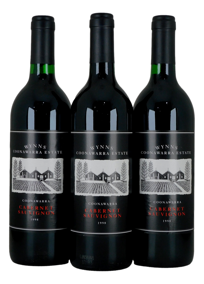 Wynns Coonawarra Black Label Cabernet Sauvignon 1998 (3x 750mL),