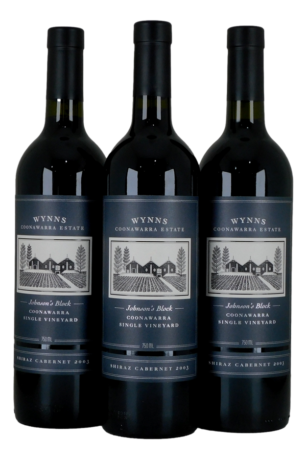 Wynns  Coonawarra Johnson's Block Shiraz Cabernet 2003 (3x 750mL),