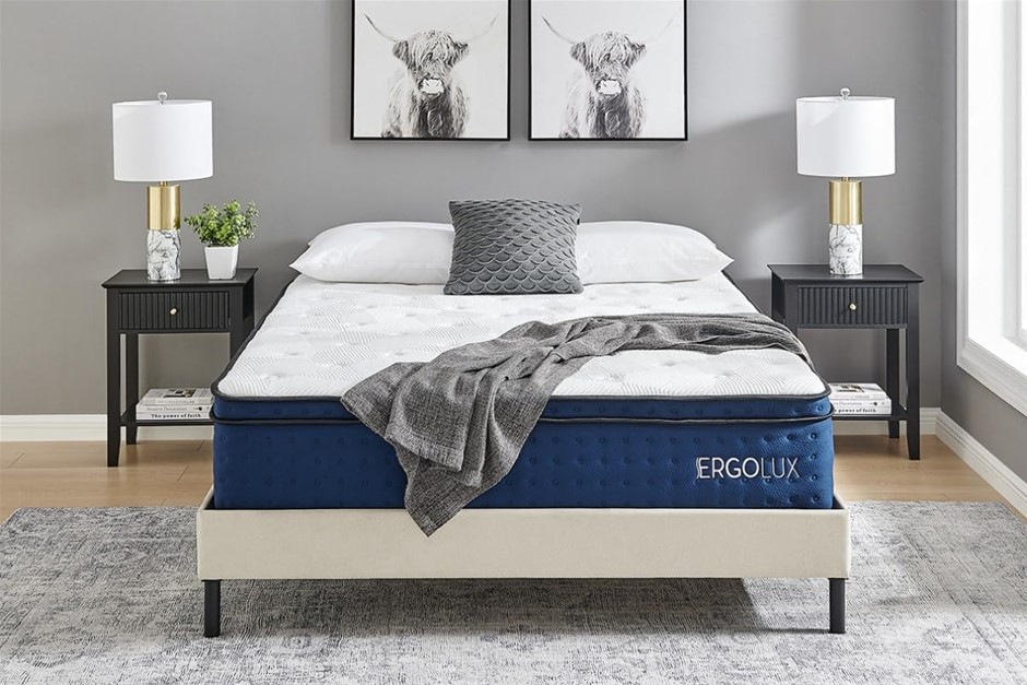 ERGOLUX Cooling Pocket Spring Mattress, Double, EL34CGLMFDA