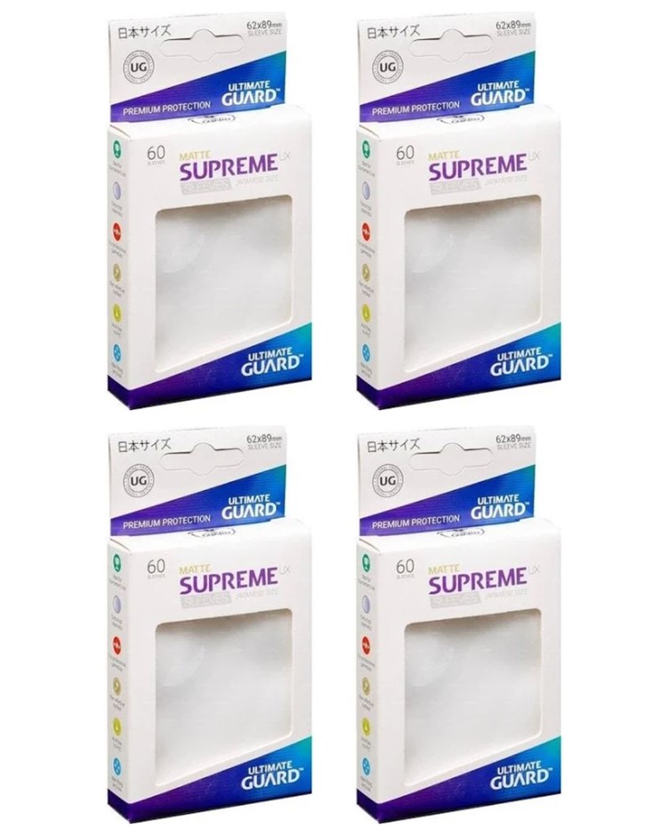 4 x Ultimate Guard Supreme UX Sleeves Japanese Size Frosted (60)