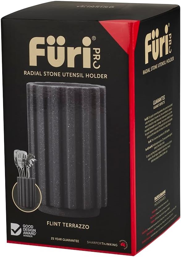 FURI Radial Stone Utensil Holder Flint Terrazzo – Stylish Countertop Kitche