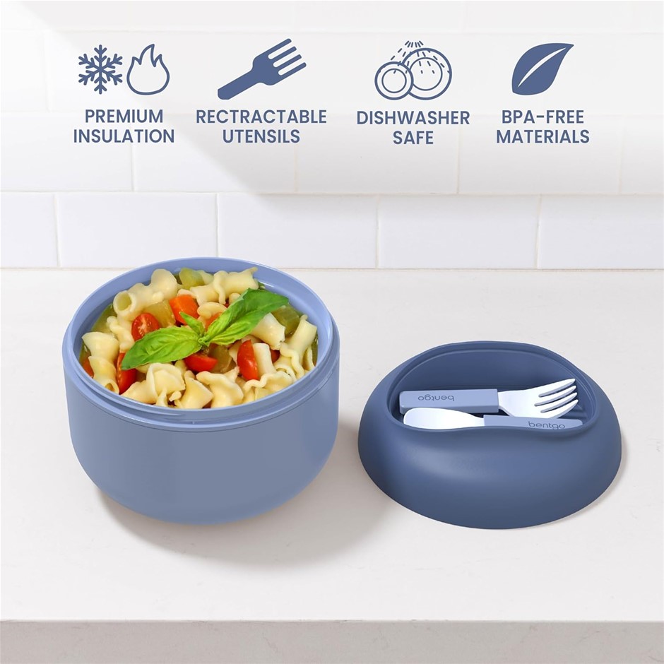 BENTGO Bowl - Insulated Leak-Resistant Bowl with Snack Compartment, Collaps