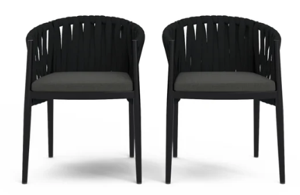 MAUI Set of 2 Outdoor Dining Chairs