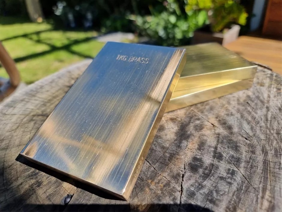 1Kg Brass Ingot - 1000G Pure Brass Bar - Brass Bullion Great White Bullion