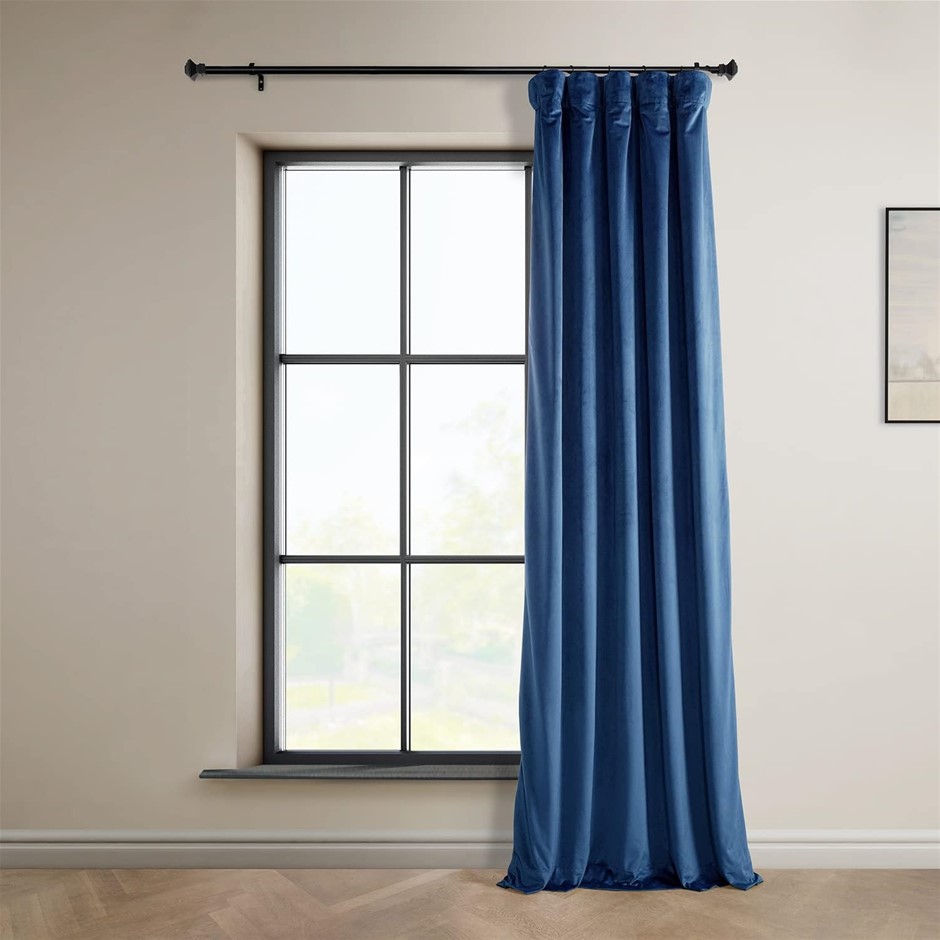 HPD HALF PRICE DRAPES Heritage Plush Velvet Curtains 120 Inches Long Room D