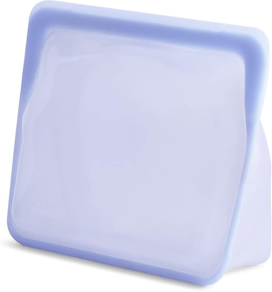 Stasher Platinum Silicone Food Grade Reusable Storage Bag, Amethyst (Stand-