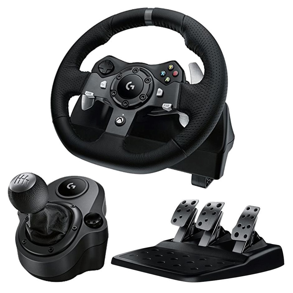 LOGITECH G920 Driving Force Racing Wheel for Xbox / PC + Logitech Driving F