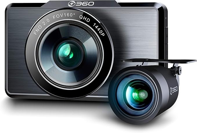 360 Dash Cam G500H 360 Dual HD Video Cam Recorder, GPS, Night Vision+G-Sens