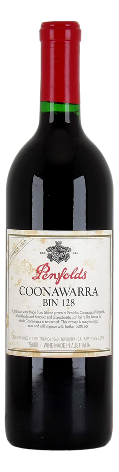 Penfolds Bin 128 Shiraz 1990 (1x 750mL), Coonawarra
