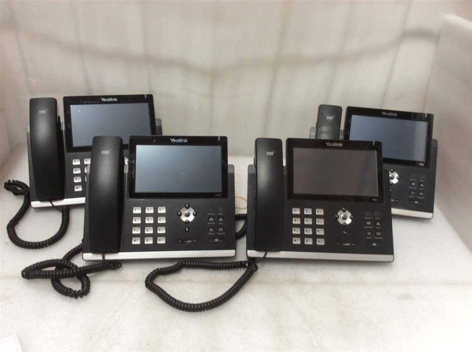 Yealink SIP-T48S Ultra-elegant Gigabit IP Phone (Lot of 4)