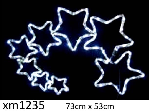 Christmas Light - 8 Star LED Blue 73cm x 53cm - NEW xm-1239