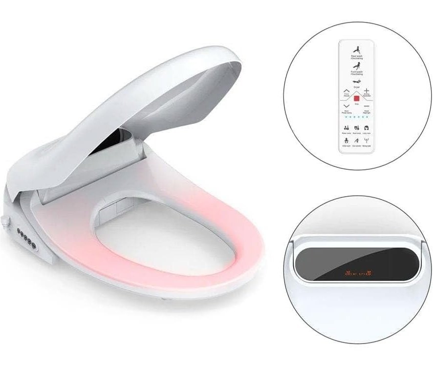 KOGAN Premium Smart Wash & Dry Remote Control Electric Bidet Toilet Seat
