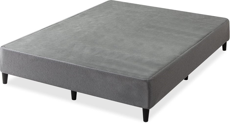 ZINUS Double Bed Frame, Zinus Upholstery Bed Base Ensemble, Dark Grey.