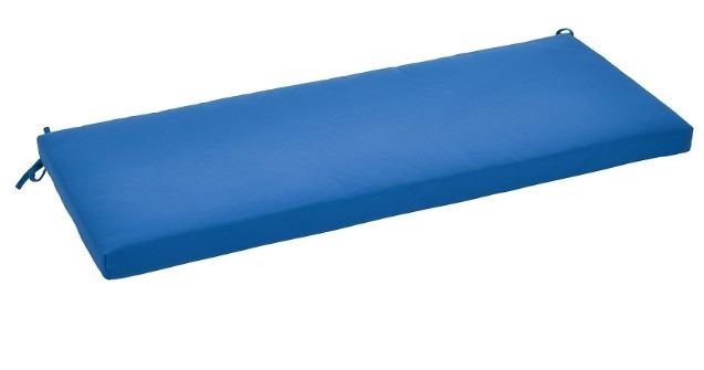 AMAZON BASICS Outdoor Patio Bench Cushion - 45 x 18 x 2.5 Inches, Blue.