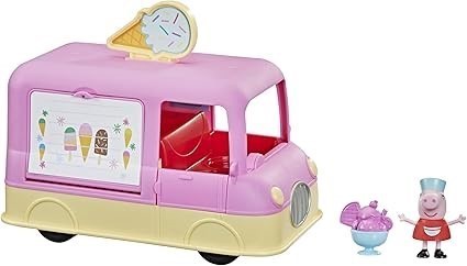 PEPPA PIG Peppa’s Adventures Peppa’s Ice Cream Truck Vehicle Preschool Toy,
