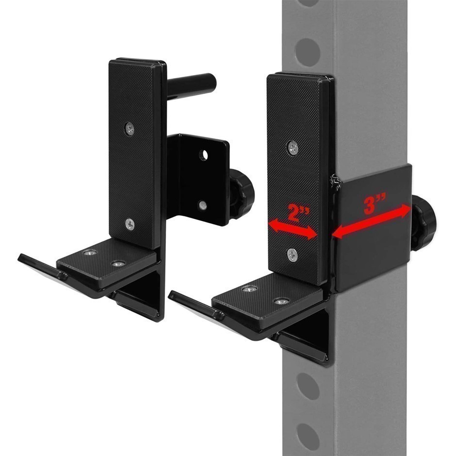 YES4ALL J-Hooks Barbell Holder For Power Rack, Fits 2x2, 2x3, WNBF.