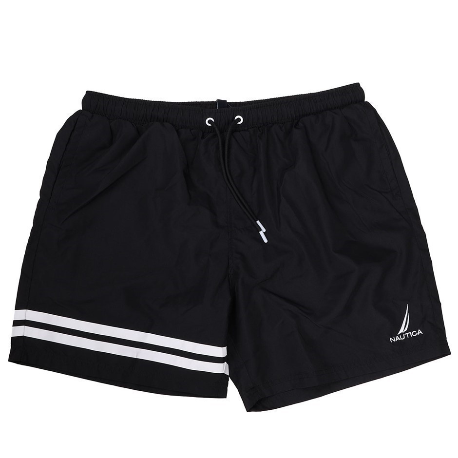 NAUTICA Men's Columba Shorts, Size XL, Black/White (011), N1K01815. Buyers