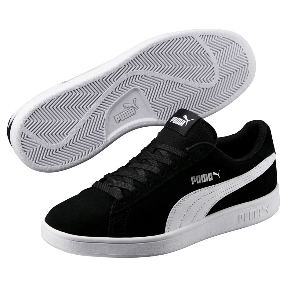 PUMA Men's Smash V2 Shoes, Size US10.5 / UK9.5, Black/White (01). Buyers N