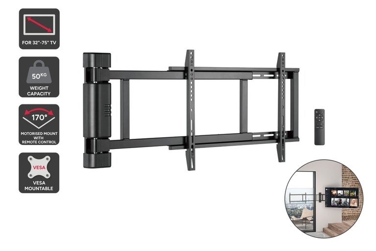 Kogan Motorised Swing TV Mount for 32" - 75" TVs  Buyers Note - Discount Fr
