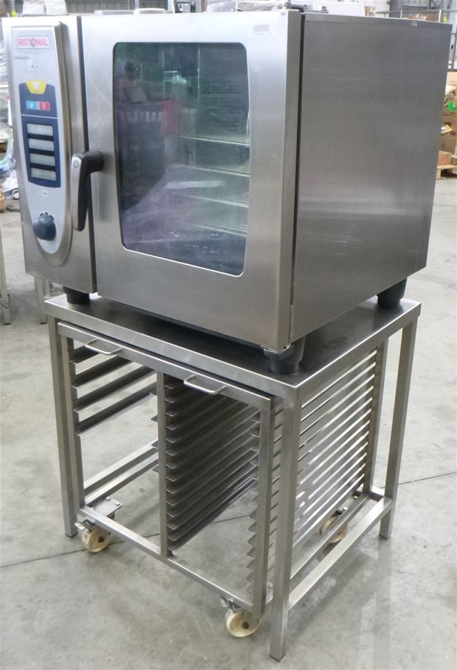 Rational Self Cooking Centre Combi Oven with Stand & Mobile Tray Rack
