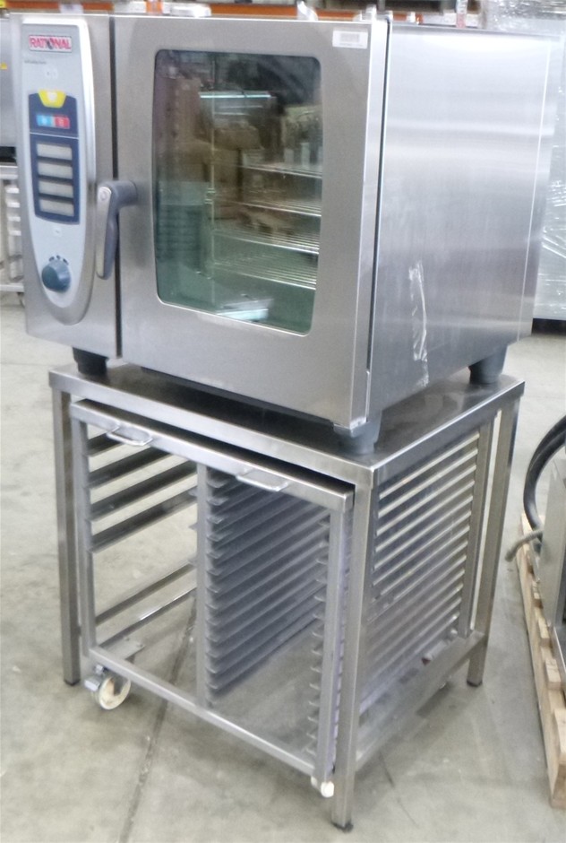 Rational Self Cooking Centre Combi Oven with Stand & Mobile Tray Rack