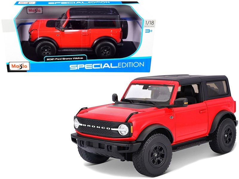 MAISTO 2021 Ford Bronco Car Model, Red. N.B. Some parts disassembled.