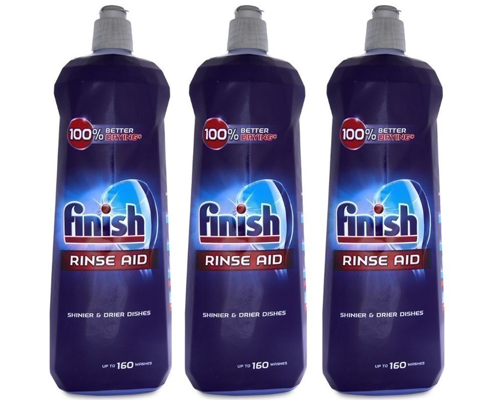 3 x FINISH Rinse Aid, 800ml.
