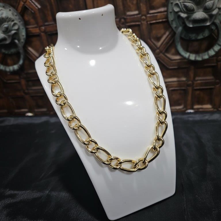 18k Italy Stamped Solid Heavy Yellow Gold Filled Chain-60cm